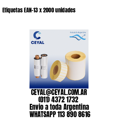 Etiquetas EAN-13 x 2000 unidades