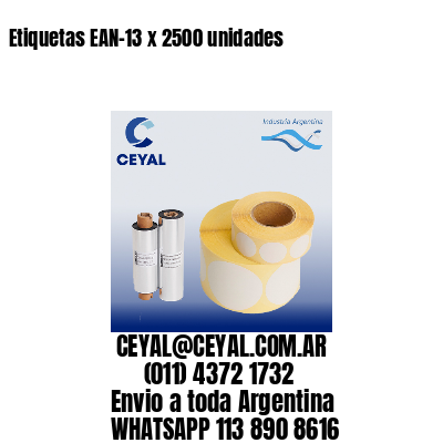 Etiquetas EAN-13 x 2500 unidades