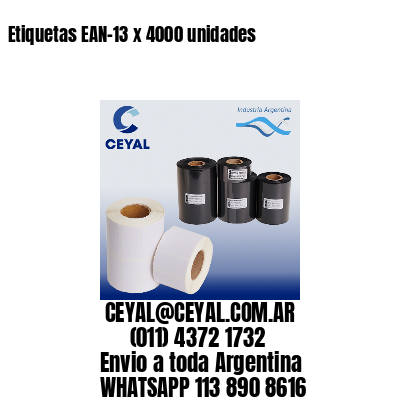 Etiquetas EAN-13 x 4000 unidades