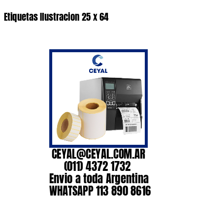 Etiquetas Ilustracion 25 x 64