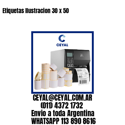 Etiquetas Ilustracion 30 x 50