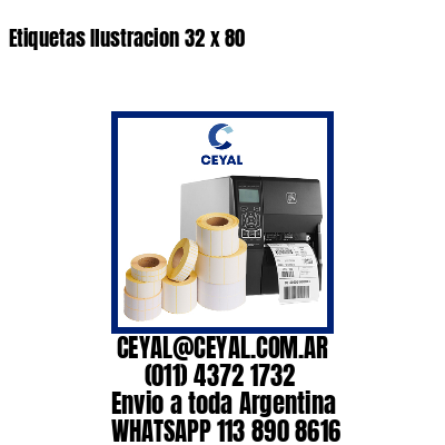 Etiquetas Ilustracion 32 x 80