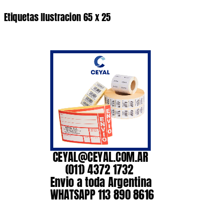 Etiquetas Ilustracion 65 x 25