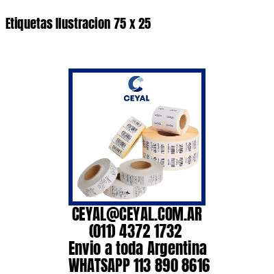 Etiquetas Ilustracion 75 x 25