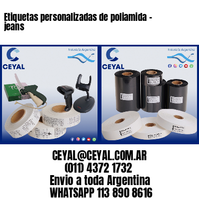 Etiquetas personalizadas de poliamida – jeans