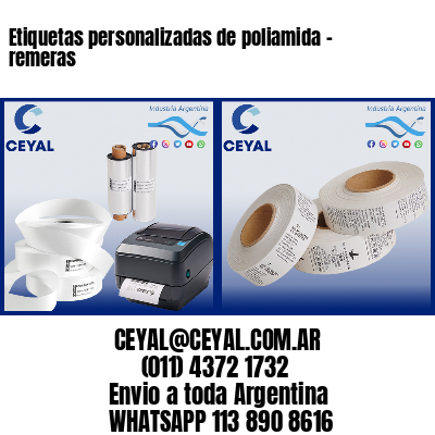 Etiquetas personalizadas de poliamida – remeras