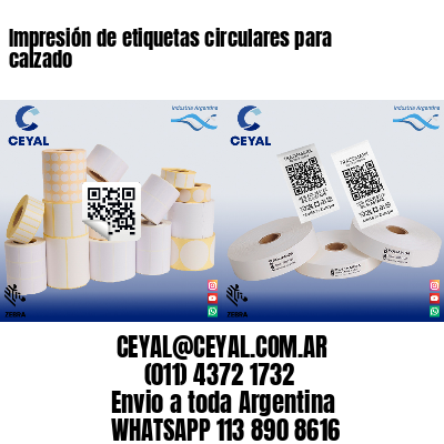 Impresión de etiquetas circulares para calzado