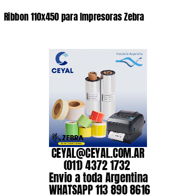 Ribbon 110×450 para Impresoras Zebra