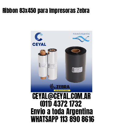 Ribbon 83×450 para Impresoras Zebra