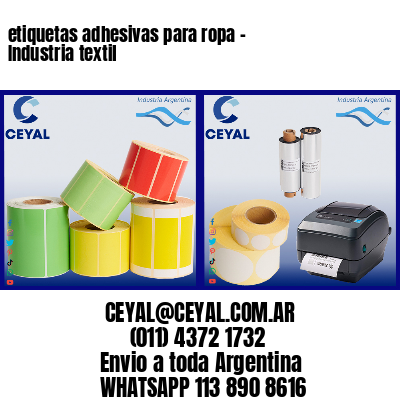 etiquetas adhesivas para ropa – Industria textil