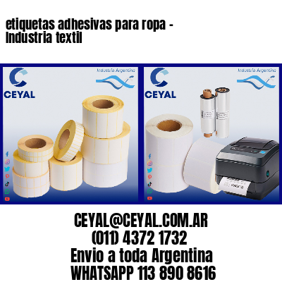 etiquetas adhesivas para ropa – Industria textil