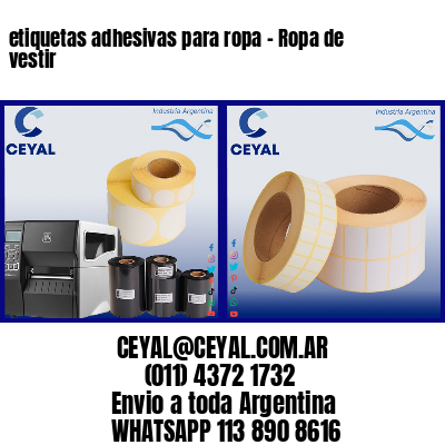 etiquetas adhesivas para ropa – Ropa de vestir