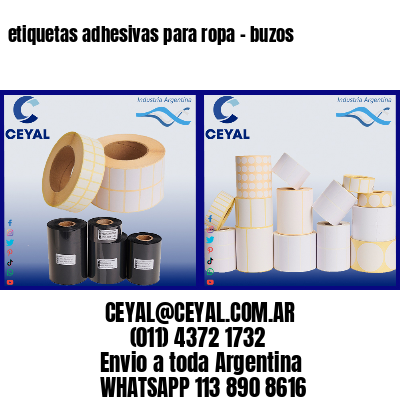 etiquetas adhesivas para ropa – buzos