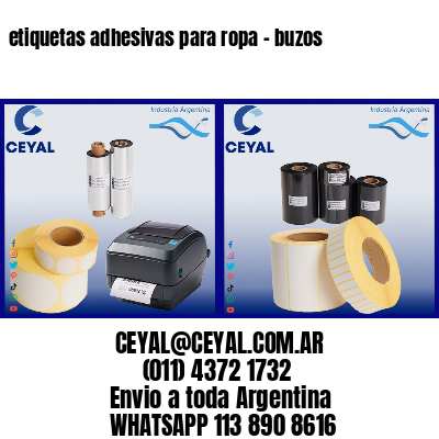 etiquetas adhesivas para ropa – buzos