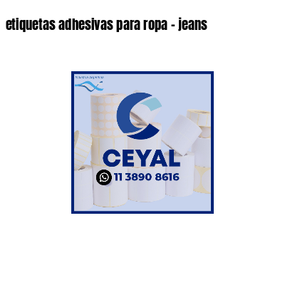 etiquetas adhesivas para ropa - jeans
