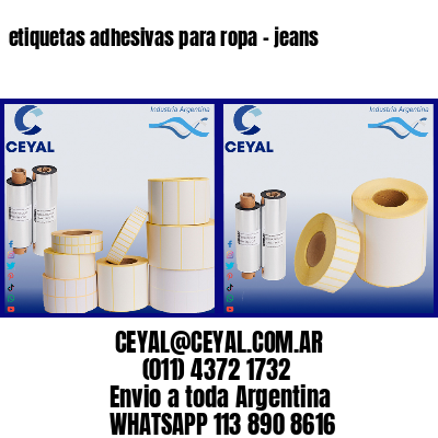 etiquetas adhesivas para ropa – jeans