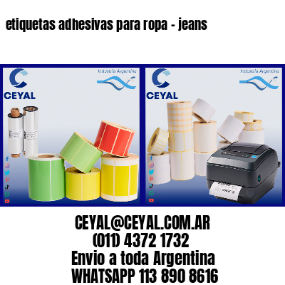 etiquetas adhesivas para ropa – jeans