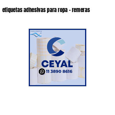 etiquetas adhesivas para ropa - remeras