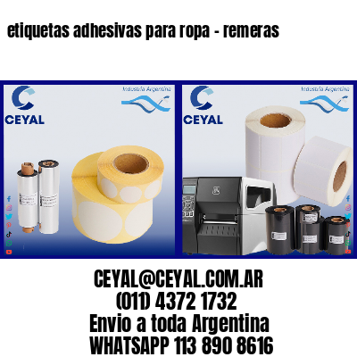 etiquetas adhesivas para ropa – remeras