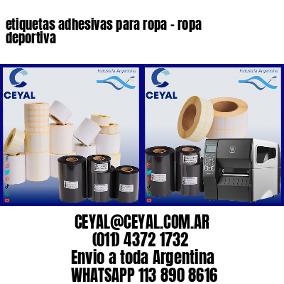 etiquetas adhesivas para ropa – ropa deportiva