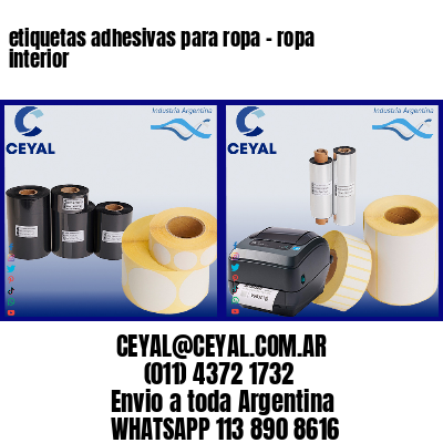 etiquetas adhesivas para ropa – ropa interior