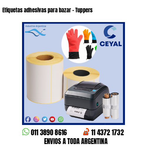 Etiquetas adhesivas para bazar – Tuppers