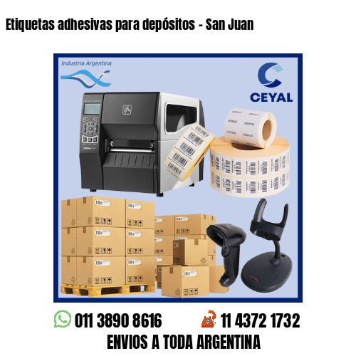 Etiquetas adhesivas para depósitos – San Juan