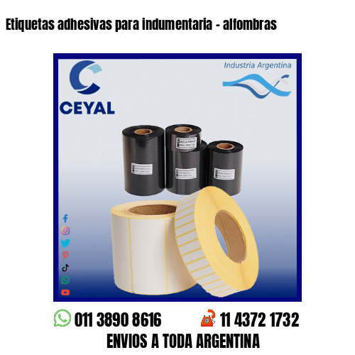 Etiquetas adhesivas para indumentaria – alfombras