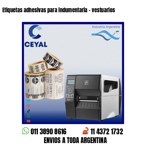 Etiquetas adhesivas para indumentaria – vestuarios