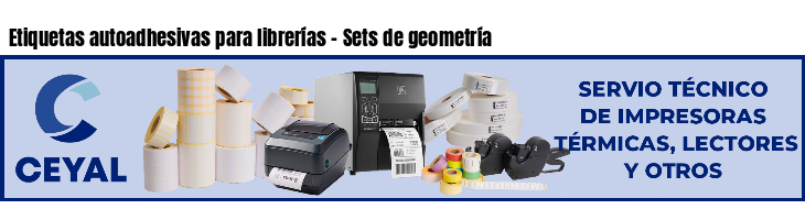 Etiquetas autoadhesivas para librerías - Sets de geometría