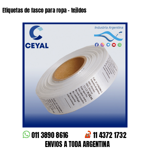 Etiquetas de fasco para ropa – tejidos