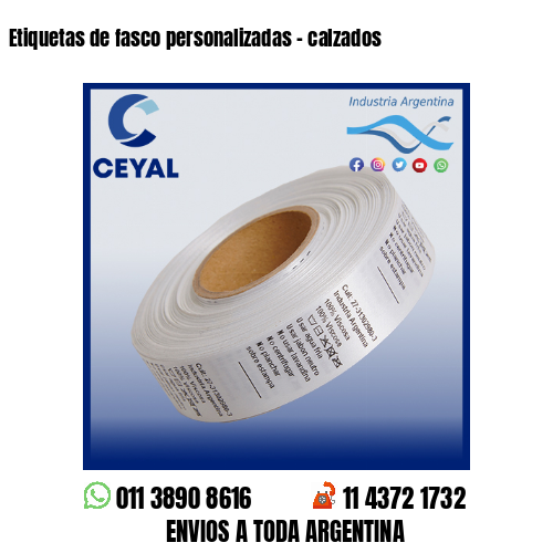 Etiquetas de fasco personalizadas – calzados