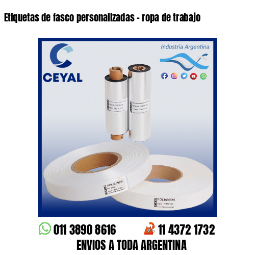Etiquetas de fasco personalizadas – ropa de trabajo