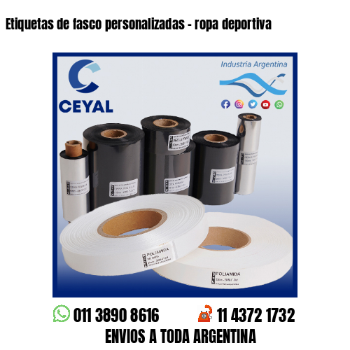 Etiquetas de fasco personalizadas – ropa deportiva