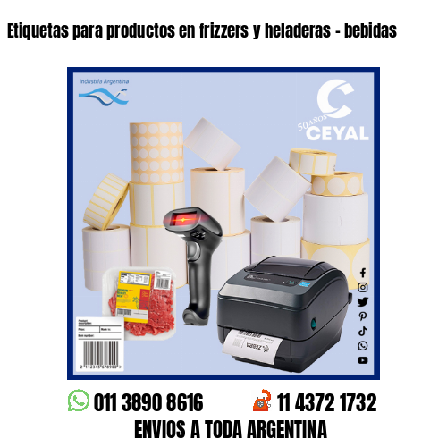 Etiquetas para productos en frizzers y heladeras – bebidas