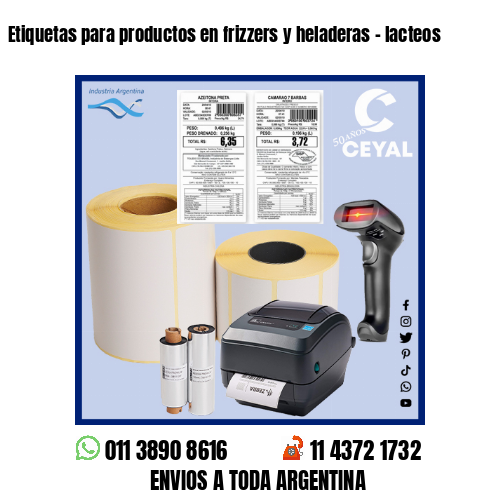 Etiquetas para productos en frizzers y heladeras – lacteos