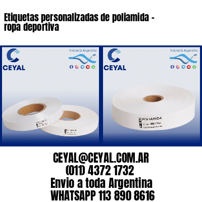 Etiquetas personalizadas de poliamida – ropa deportiva