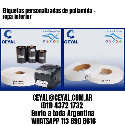 Etiquetas personalizadas de poliamida – ropa interior