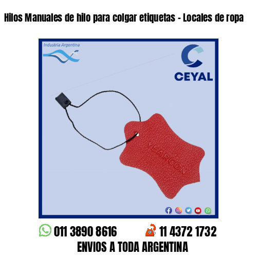 Hilos Manuales de hilo para colgar etiquetas – Locales de ropa