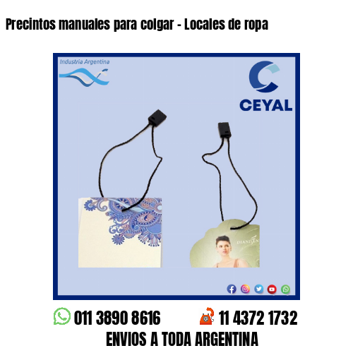 Precintos manuales para colgar – Locales de ropa
