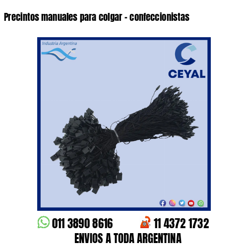 Precintos manuales para colgar – confeccionistas