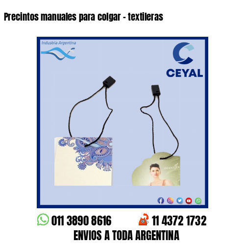 Precintos manuales para colgar – textileras