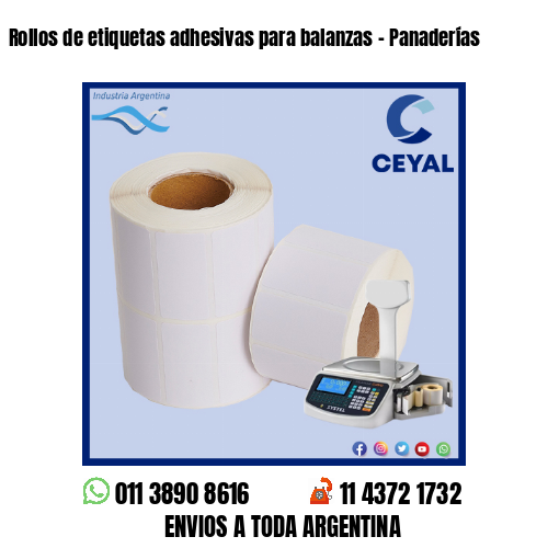 Rollos de etiquetas adhesivas para balanzas – Panaderías