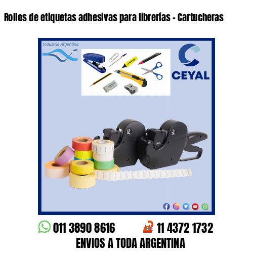 Rollos de etiquetas adhesivas para librerías – Cartucheras