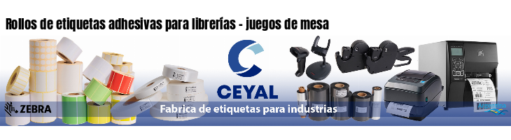 Rollos de etiquetas adhesivas para librerías - juegos de mesa