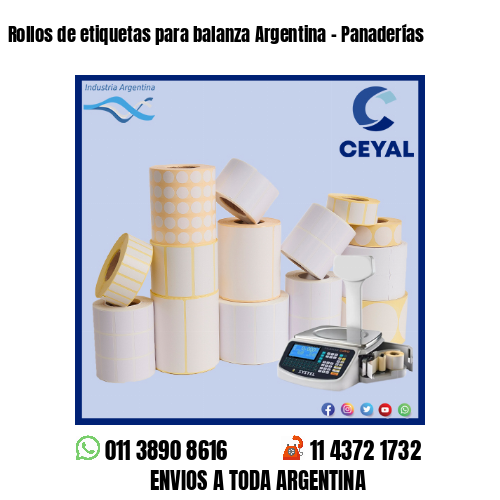 Rollos de etiquetas para balanza Argentina – Panaderías