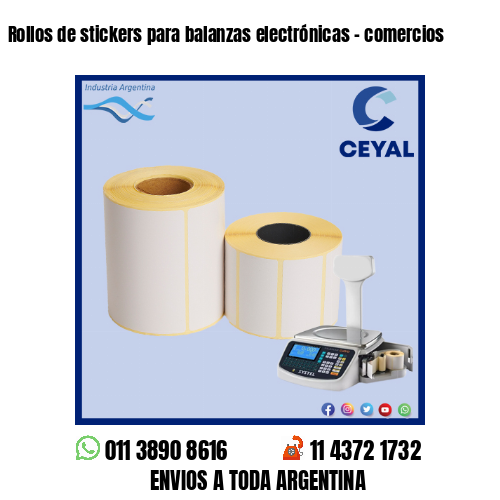 Rollos de stickers para balanzas electrónicas – comercios