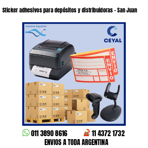 Sticker adhesivos para depósitos y distribuidoras - San Juan