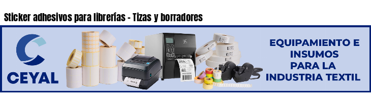 Sticker adhesivos para librerías - Tizas y borradores