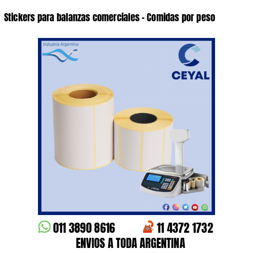 Stickers para balanzas comerciales – Comidas por peso
